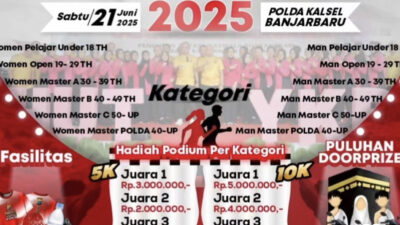 Banua Bhayangkara Run 2025 Hadirkan Beragam Kategori dan Hadiah Menggiurkan
