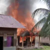 Desa Telang Dilanda Kebakaran, Tiga Rumah Hangus dan Kerugian Capai Rp450 Juta