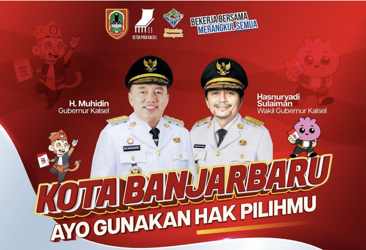 Jelang PSU, Gubernur dan Wakil Gubernur Kalsel Imbau Warga Banjarbaru Tidak Golput