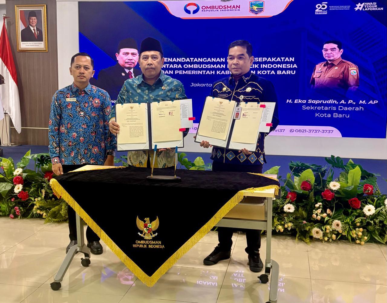 Pemkab Kotabaru Perkuat Pelayanan Publik Lewat Kerja Sama dengan Ombudsman RI