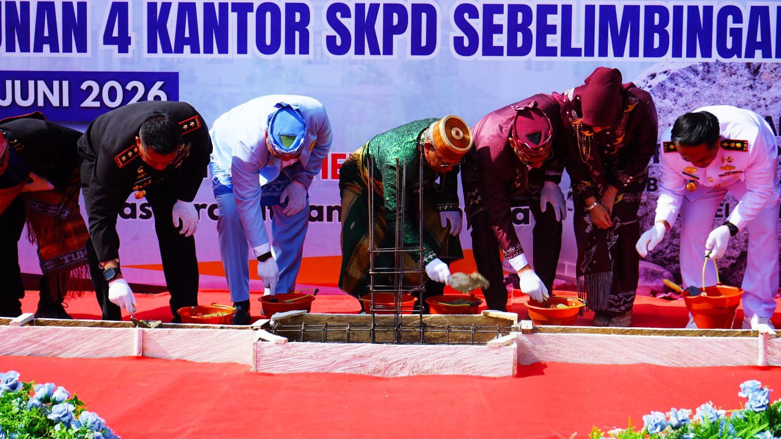 Pusat Pemerintahan Baru Dimulai, Bupati Rusli Peletakan Batu Pertama 4 Kantor SKPD Kotabaru