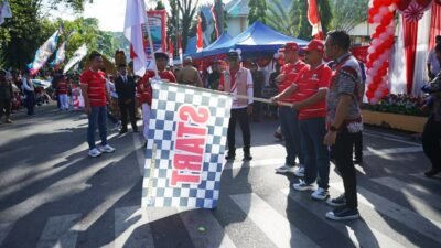 Bupati Muhammad Rusli Lepas Pawai Karnaval Kemerdekaan, Jalanan Kotabaru Dipenuhi Lautan Manusia
