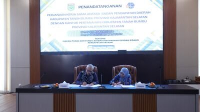 Bapenda dan Kantor Pertanahan Tanah Bumbu Teken Kerja Sama, Bupati Dorong Pelayanan Publik Diperkuat